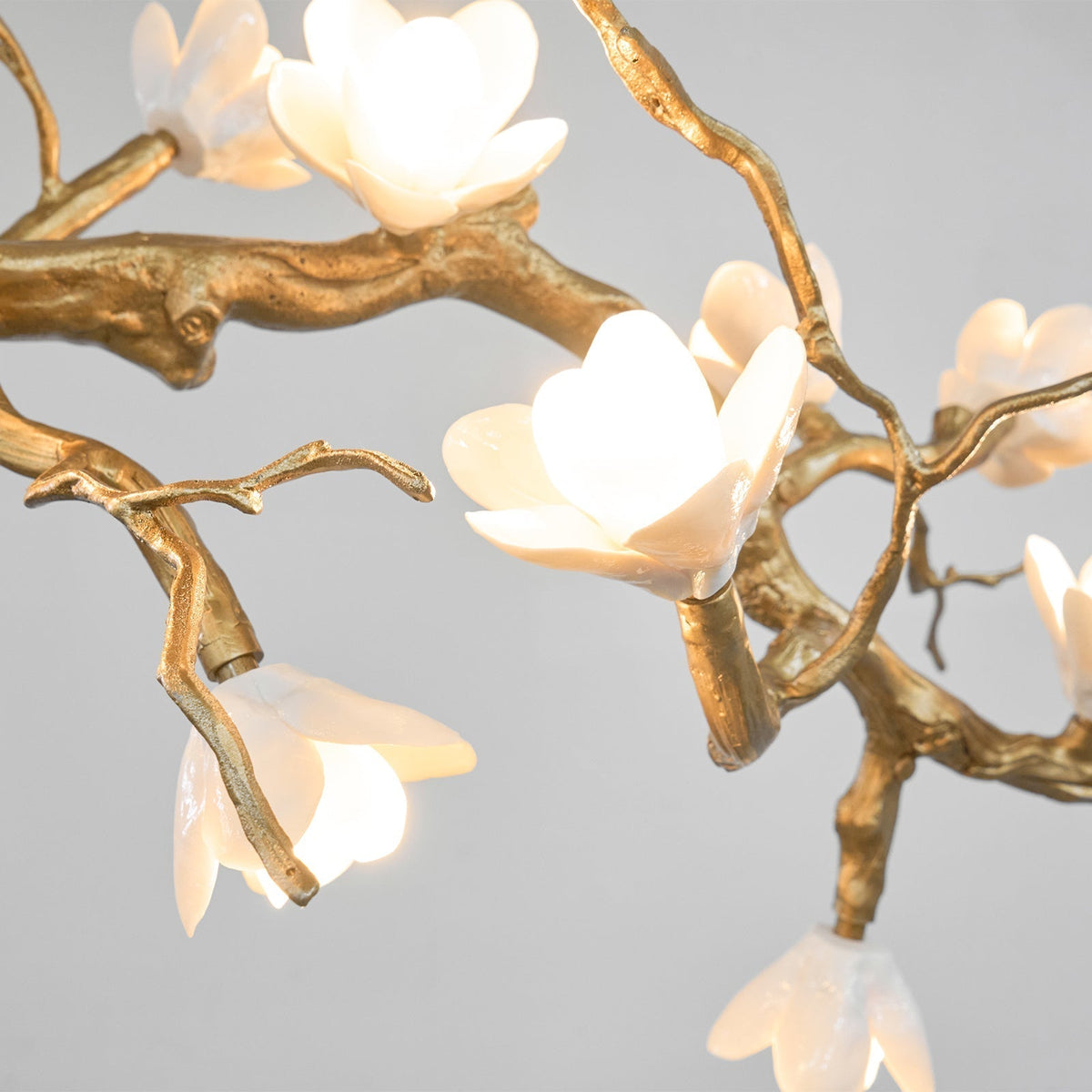 Brass Flower Branch Chandelier - Zelno Lighting