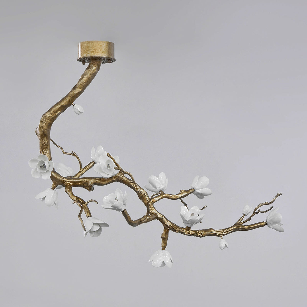 Brass Flower Branch Chandelier - Zelno Lighting