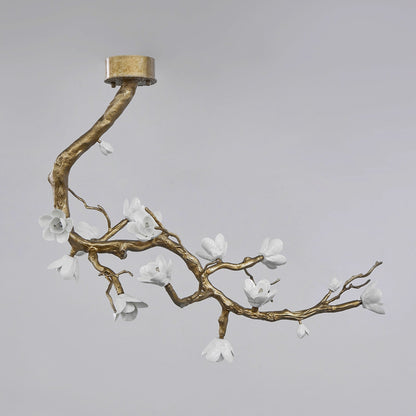 Brass Flower Branch Chandelier - Zelno Lighting
