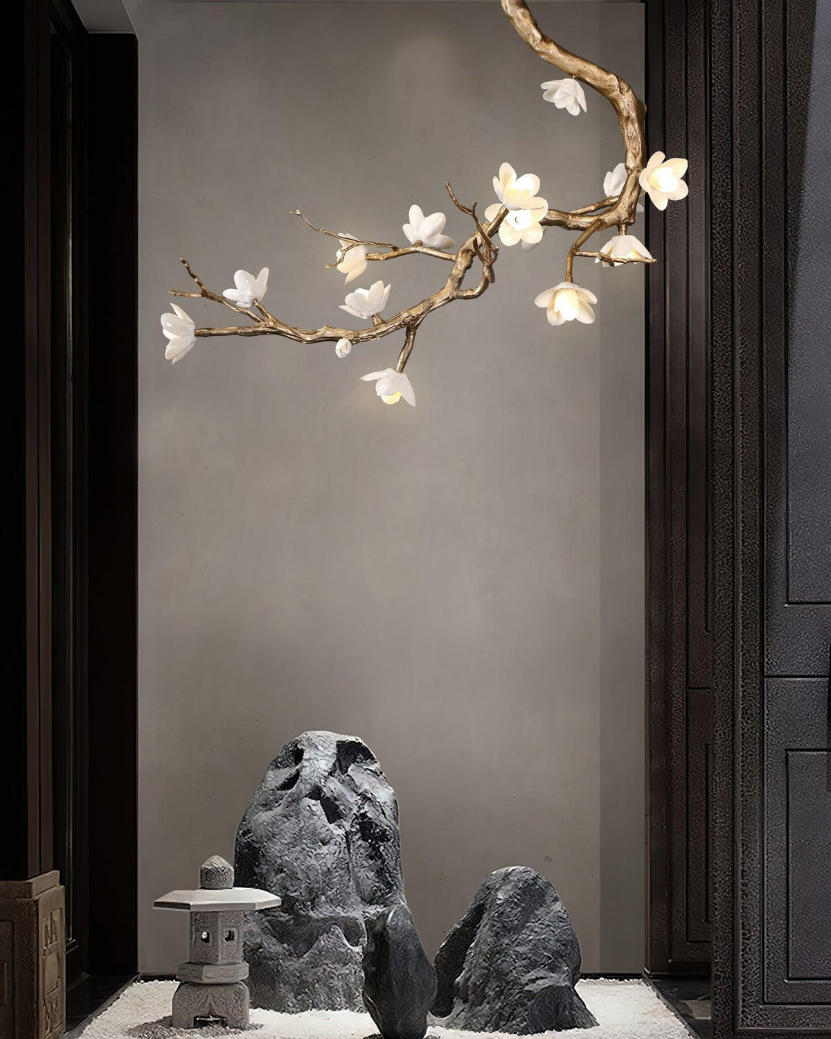Brass Flower Branch Chandelier - Zelno Lighting