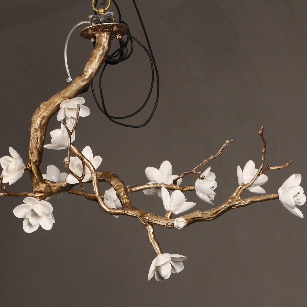 Brass Flower Branch Chandelier - Zelno Lighting