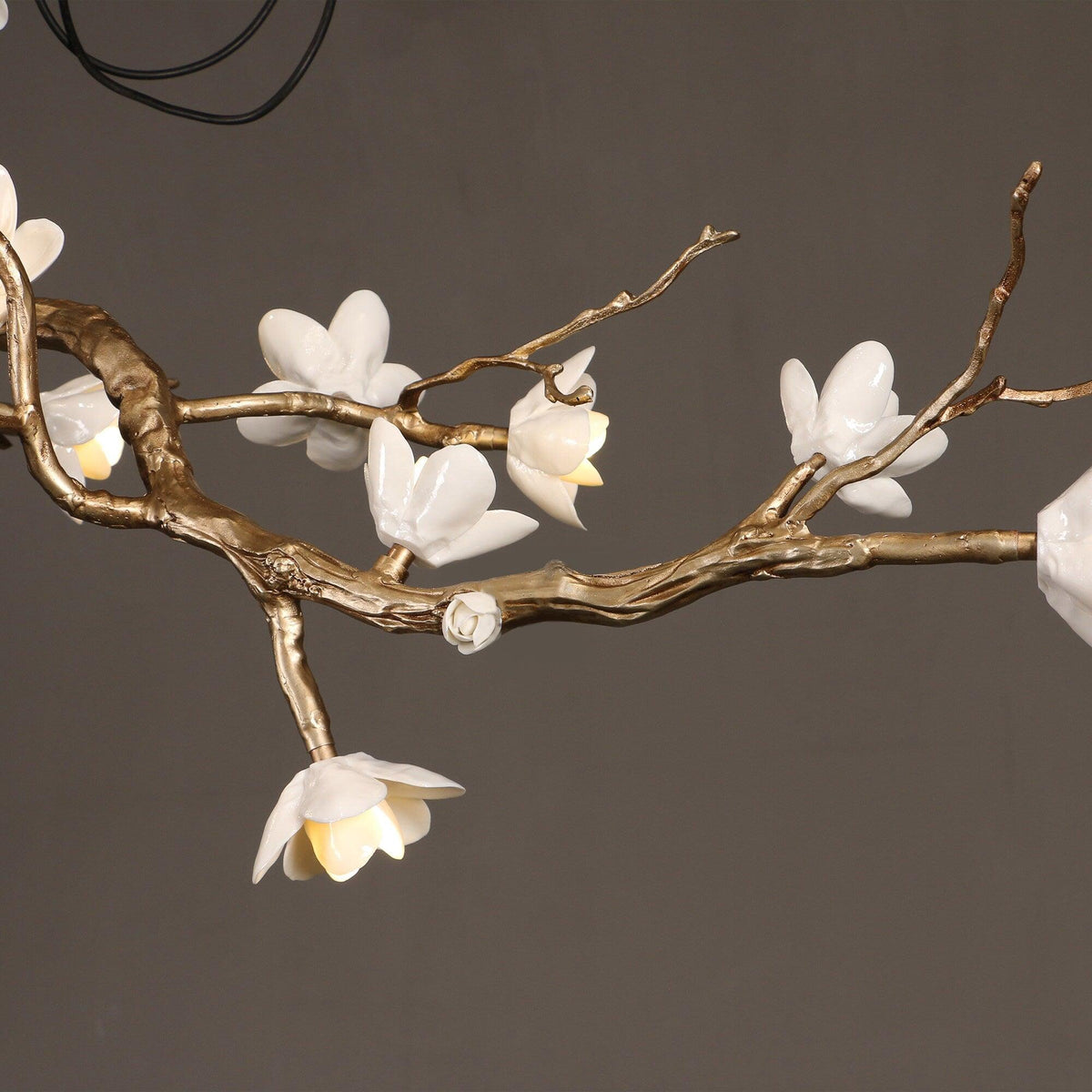Brass Flower Branch Chandelier - Zelno Lighting