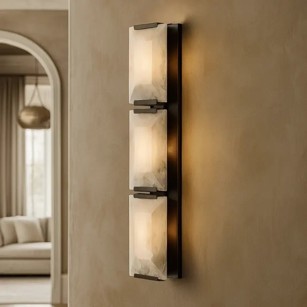 Brookhill Alabaster Crystal Sconce - Zelno