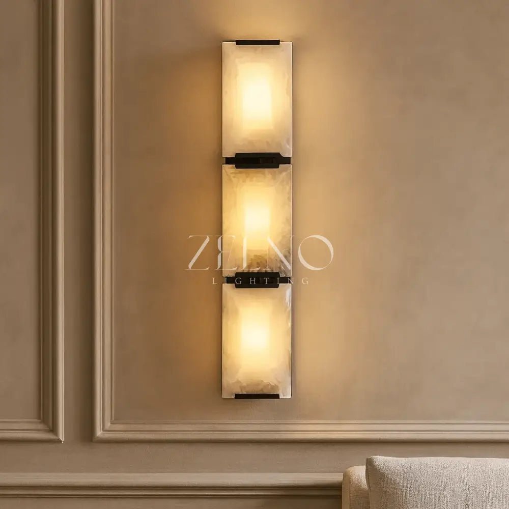 Brookhill Alabaster Crystal Sconce - Zelno