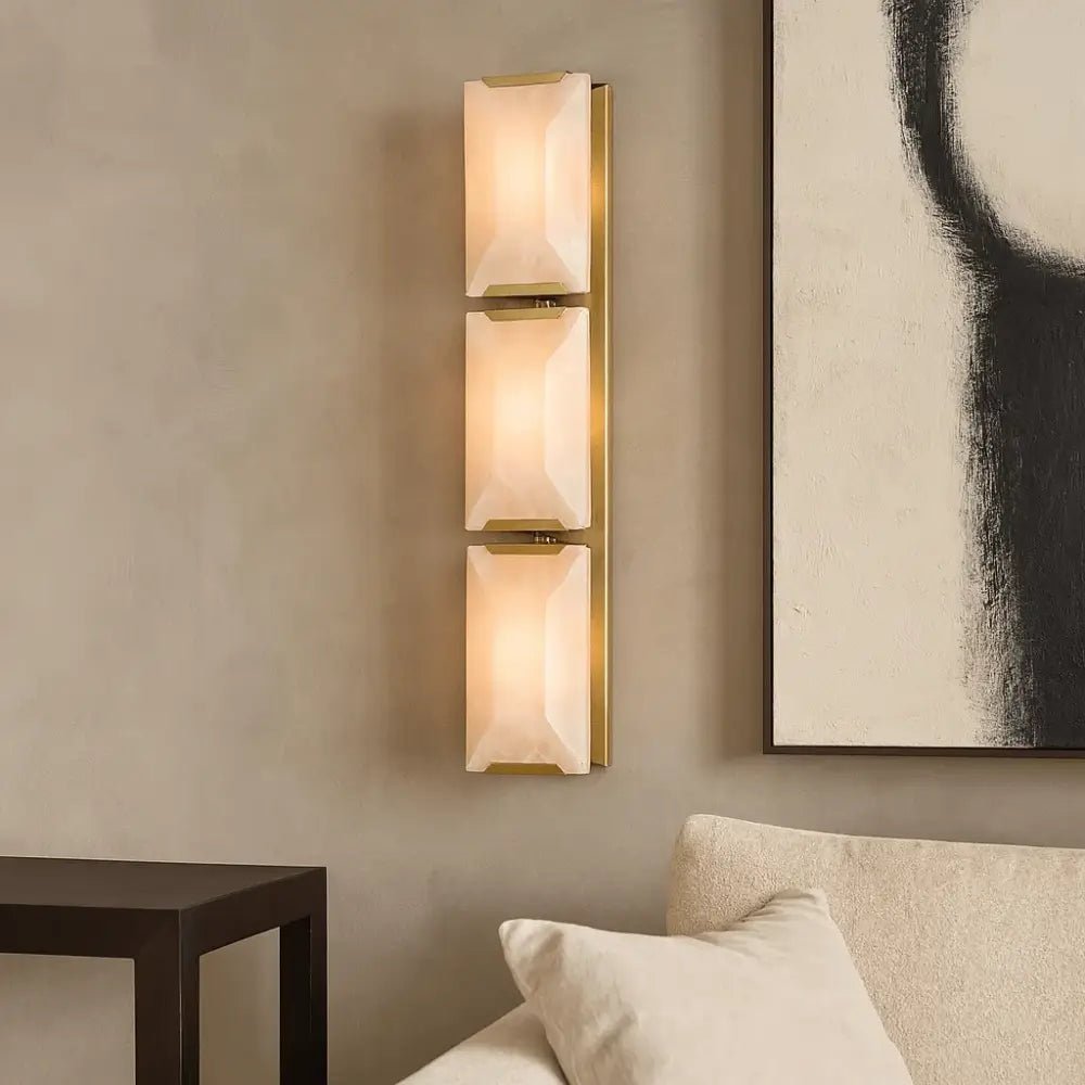 Brookhill Alabaster Crystal Sconce - Zelno