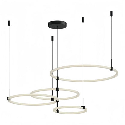 Bruni LED Chandelier Brushed Gold and Black - Zelno