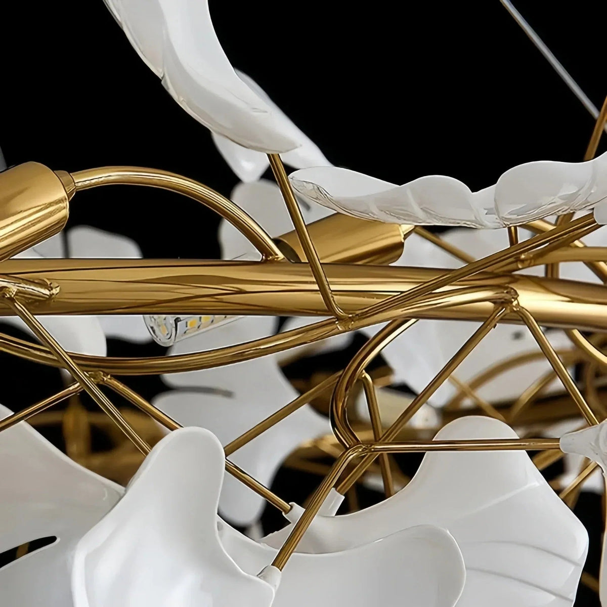 BU Ginkgo Ceramic Circle Chandelier - Zelno Lighting