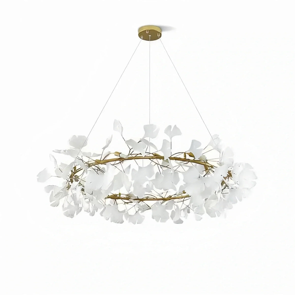 BU Ginkgo Ceramic Circle Chandelier - Zelno Lighting