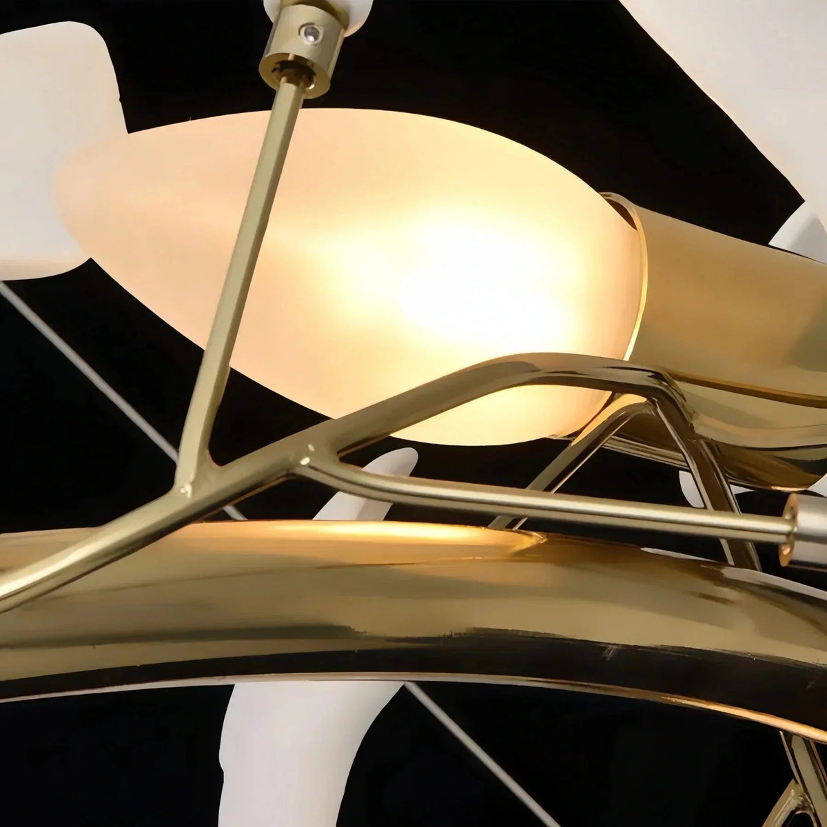 BU Ginkgo Ceramic Circle Chandelier - Zelno Lighting
