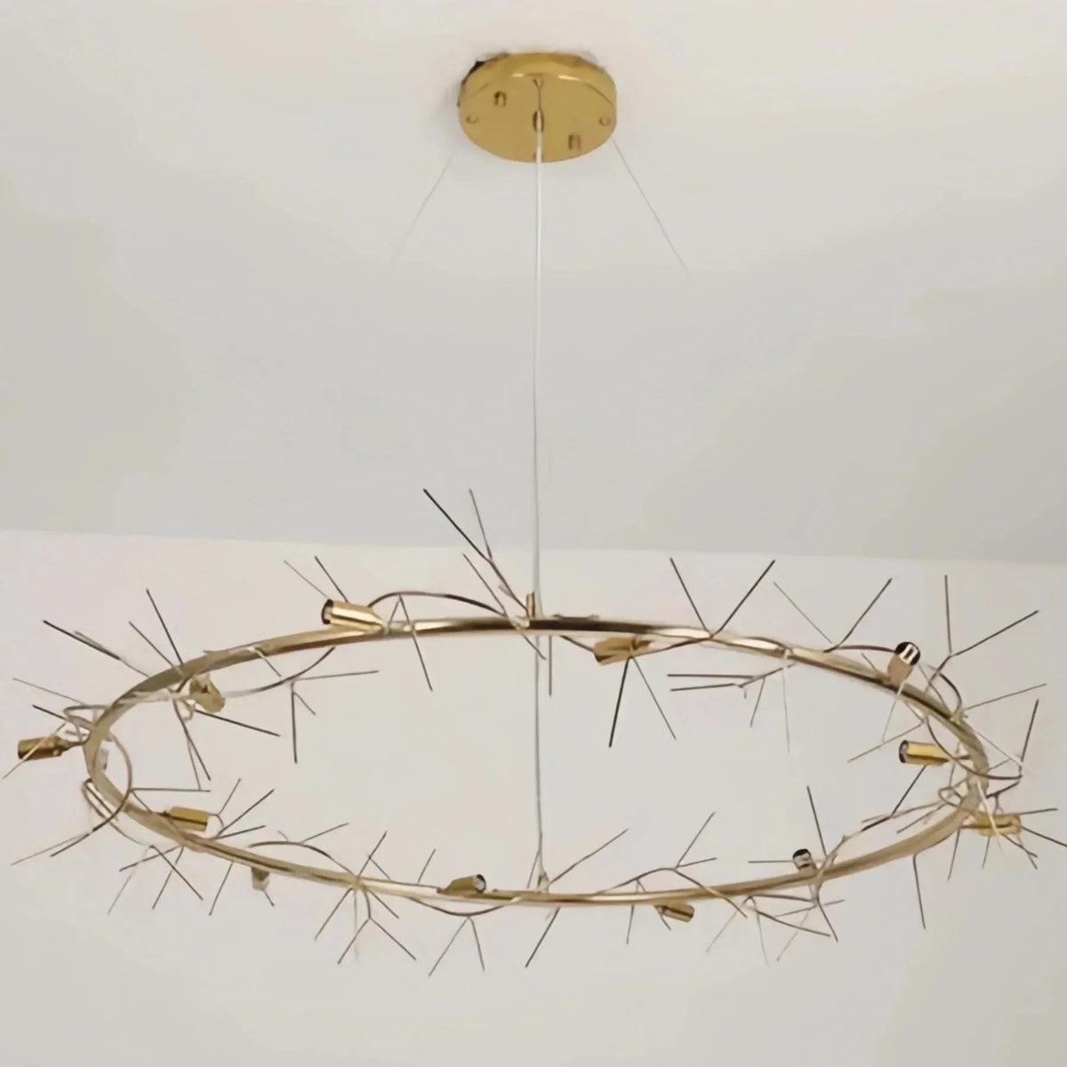 BU Ginkgo Ceramic Circle Chandelier - Zelno Lighting