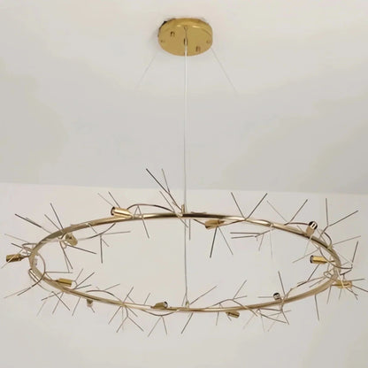 BU Ginkgo Ceramic Circle Chandelier - Zelno Lighting