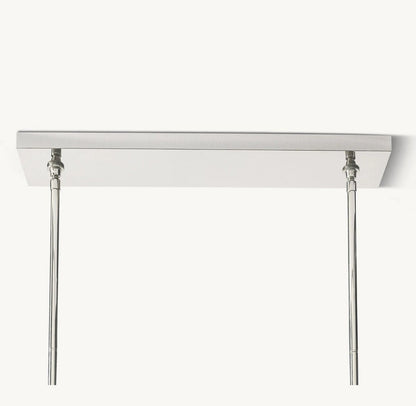 Bulle Cristal Double Linear Chandelier 60" - Zelno Lighting