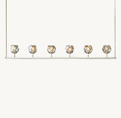 Bulle Cristal Linear Chandelier 60" - Zelno Lighting