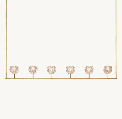 Bulle Cristal Linear Chandelier 60" - Zelno Lighting