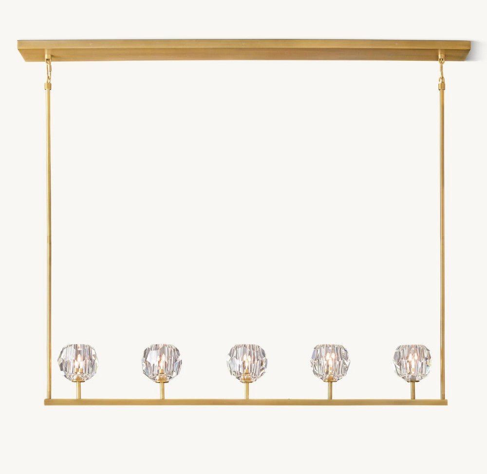Bulle Cristal Linear Chandelier 60" - Zelno Lighting