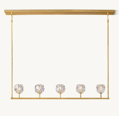 Bulle Cristal Linear Chandelier 60" - Zelno Lighting