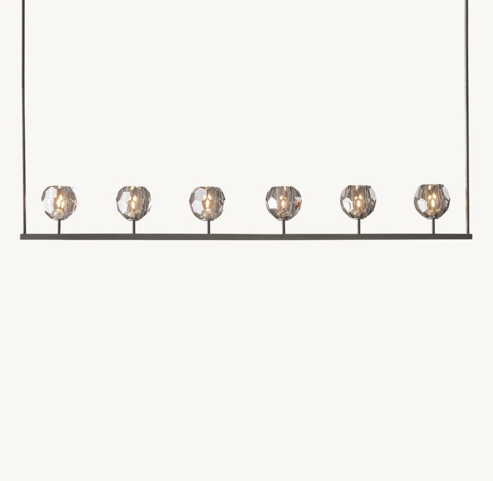 Bulle Cristal Linear Chandelier 60" - Zelno Lighting
