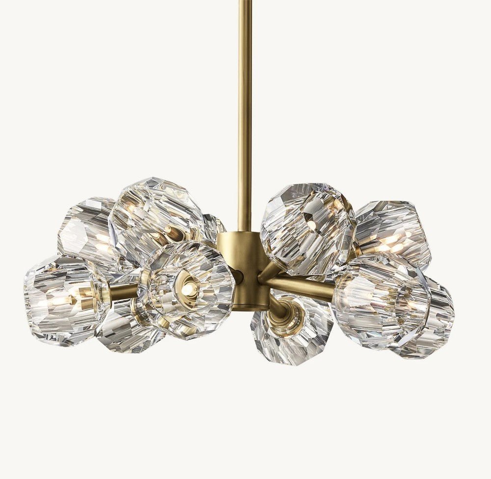 Bulle Cristal Round Chandelier 24" - Zelno Lighting