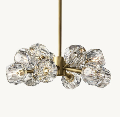 Bulle Cristal Round Chandelier 24" - Zelno Lighting