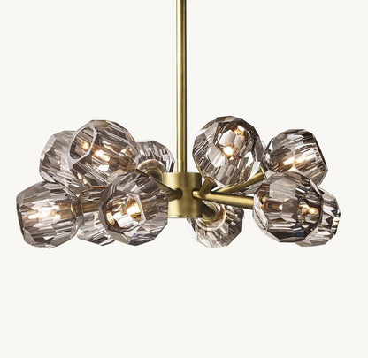 Bulle Cristal Round Chandelier 24" - Zelno Lighting
