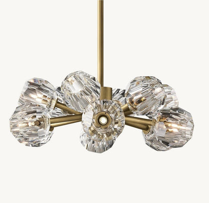 Bulle Cristal Round Chandelier 24" - Zelno Lighting