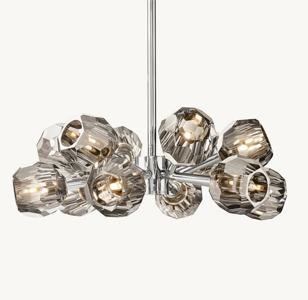 Bulle Cristal Round Chandelier 24" - Zelno Lighting