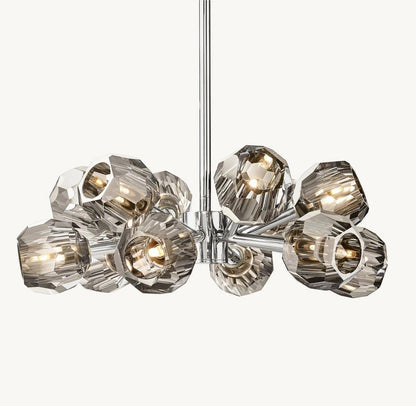 Bulle Cristal Round Chandelier 24" - Zelno Lighting