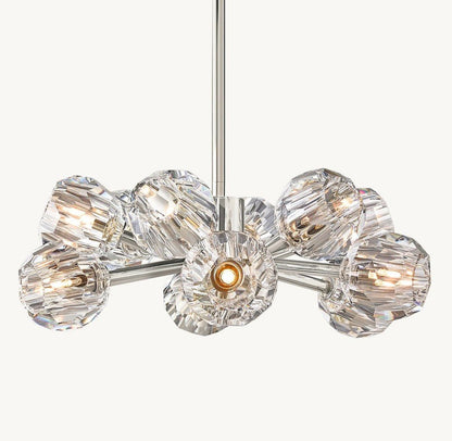 Bulle Cristal Round Chandelier 24" - Zelno Lighting