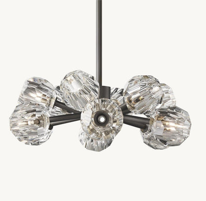 Bulle Cristal Round Chandelier 24" - Zelno Lighting