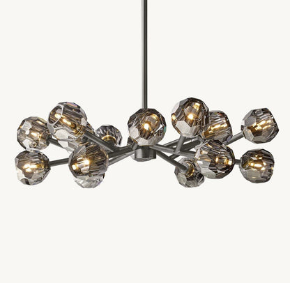 Bulle Cristal Round Chandelier 36" - Zelno Lighting