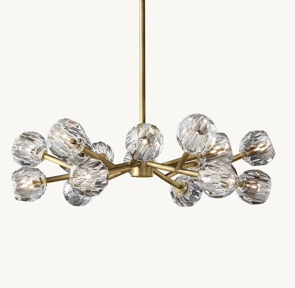 Bulle Cristal Round Chandelier 36" - Zelno Lighting