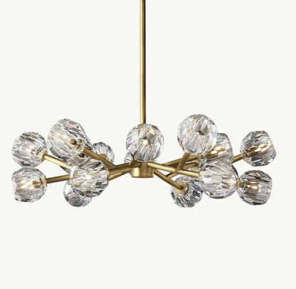 Bulle Cristal Round Chandelier 36" - Zelno Lighting