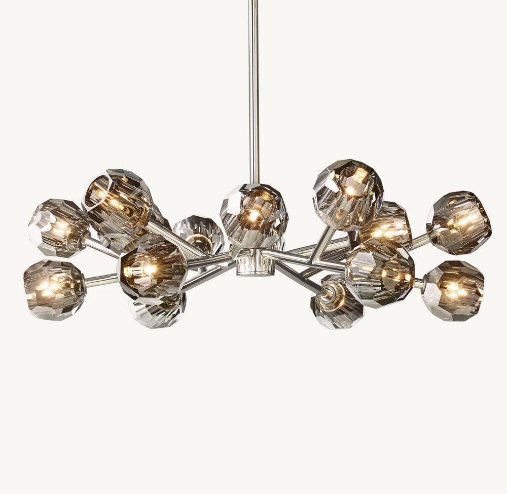 Bulle Cristal Round Chandelier 36" - Zelno Lighting