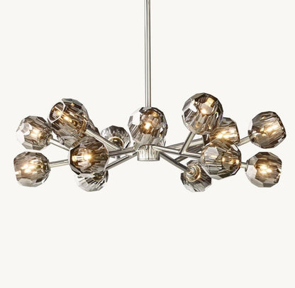 Bulle Cristal Round Chandelier 36" - Zelno Lighting