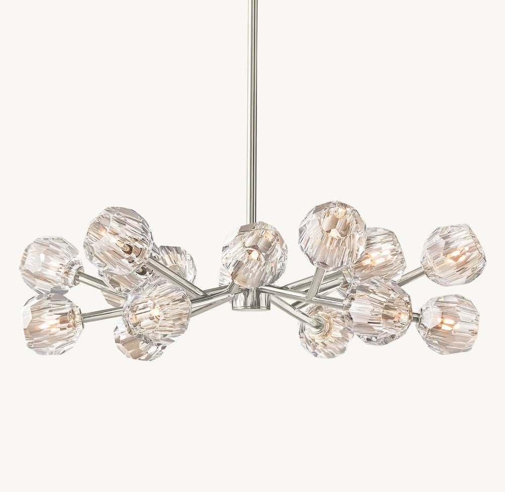 Bulle Cristal Round Chandelier 36" - Zelno Lighting