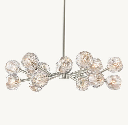 Bulle Cristal Round Chandelier 36" - Zelno Lighting
