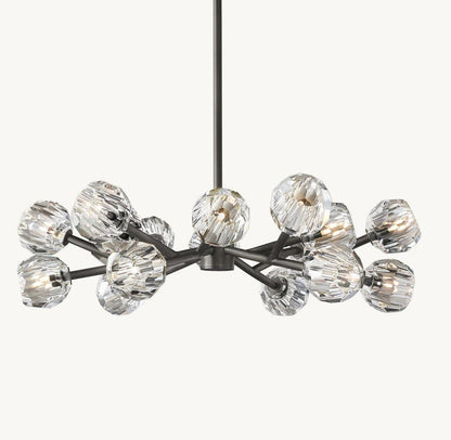 Bulle Cristal Round Chandelier 36" - Zelno Lighting