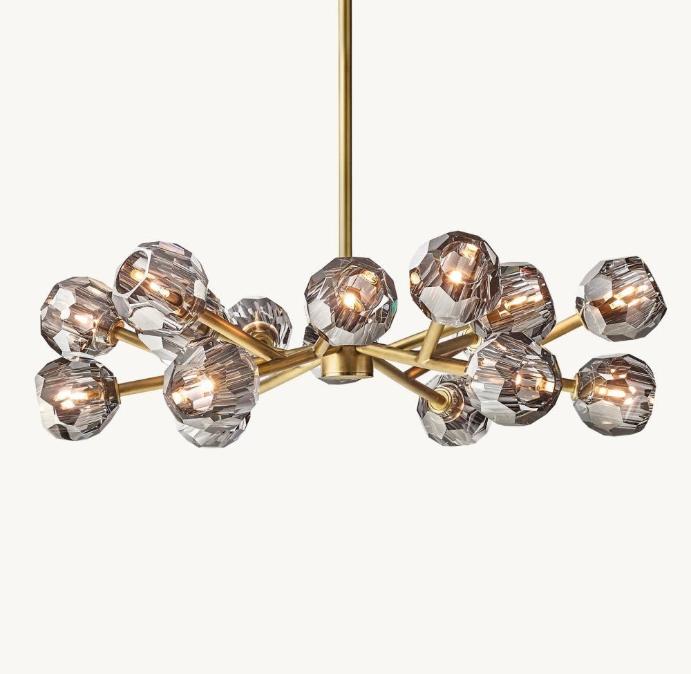 Bulle Cristal Round Chandelier 36" - Zelno Lighting
