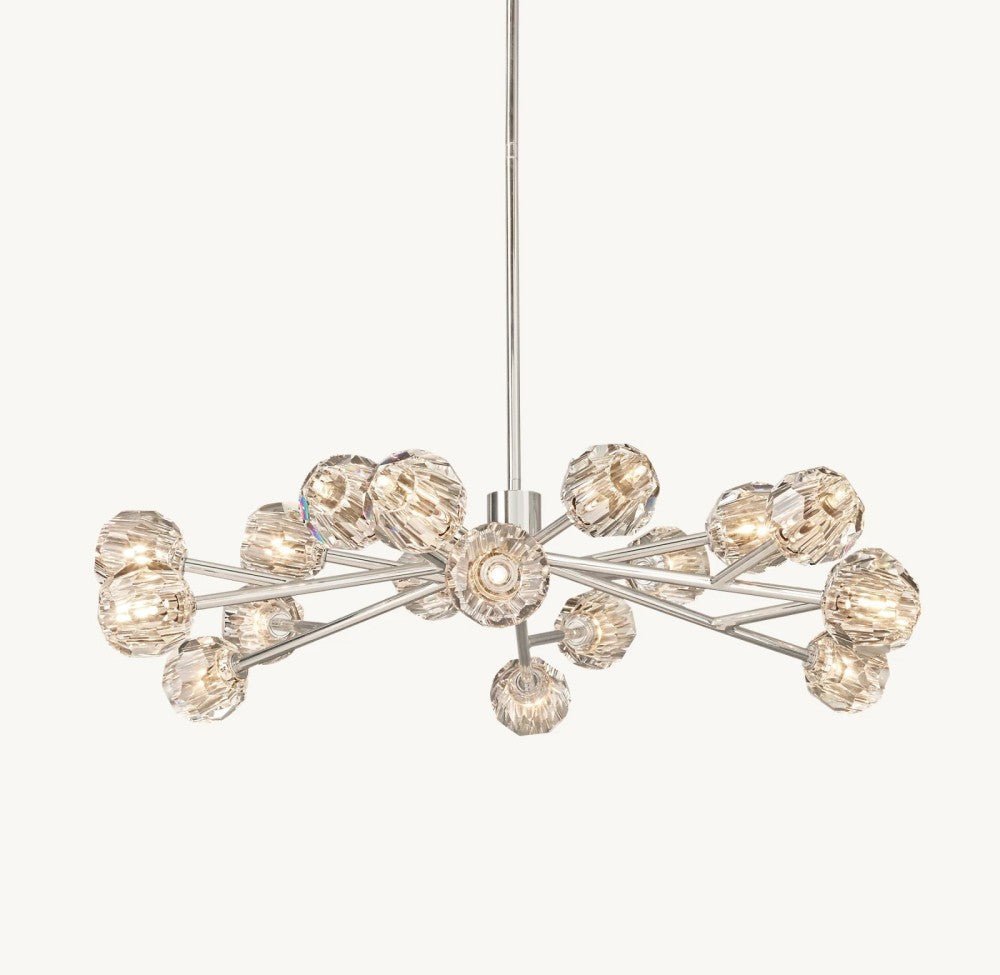 Bulle Cristal Round Chandelier 48" - Zelno Lighting