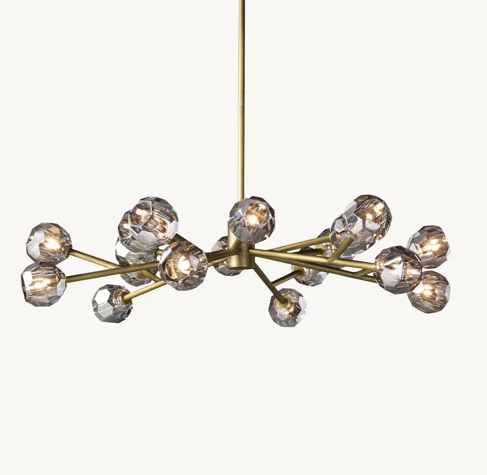 Bulle Cristal Round Chandelier 48" - Zelno Lighting