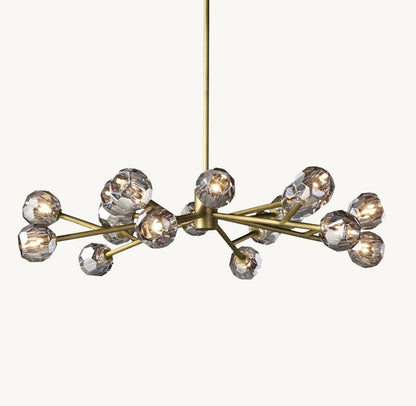 Bulle Cristal Round Chandelier 48" - Zelno Lighting