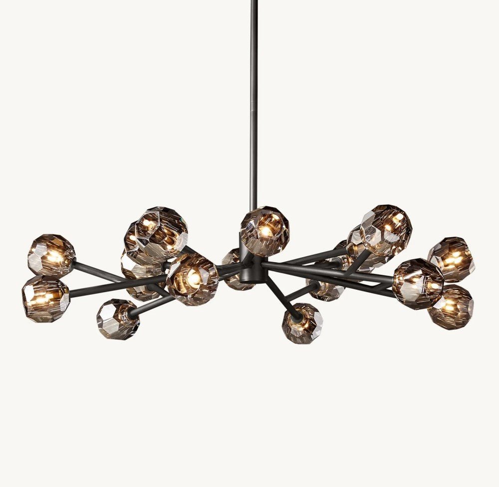 Bulle Cristal Round Chandelier 48" - Zelno Lighting