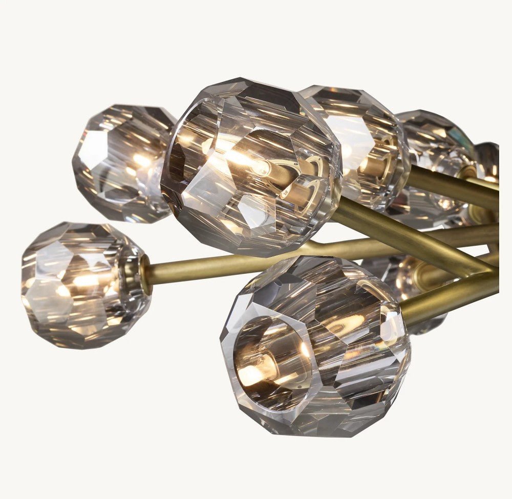 Bulle Cristal Round Chandelier 48" - Zelno Lighting