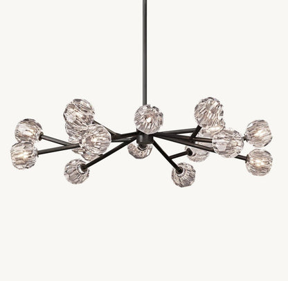 Bulle Cristal Round Chandelier 48" - Zelno Lighting