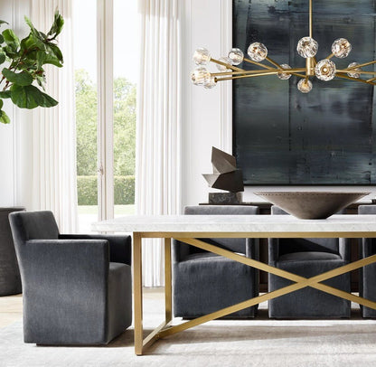 Bulle Cristal Round Chandelier 48" - Zelno Lighting