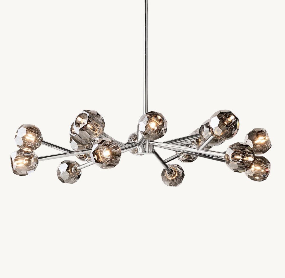 Bulle Cristal Round Chandelier 48" - Zelno Lighting