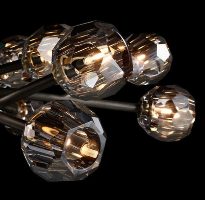 Bulle Cristal Round Chandelier 48" - Zelno Lighting