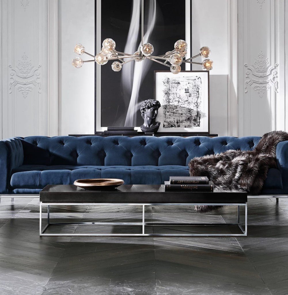 Bulle Cristal Round Chandelier 48" - Zelno Lighting