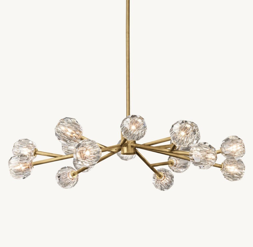 Bulle Cristal Round Chandelier 48" - Zelno Lighting
