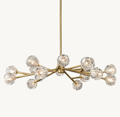 Bulle Cristal Round Chandelier 48" - Zelno Lighting